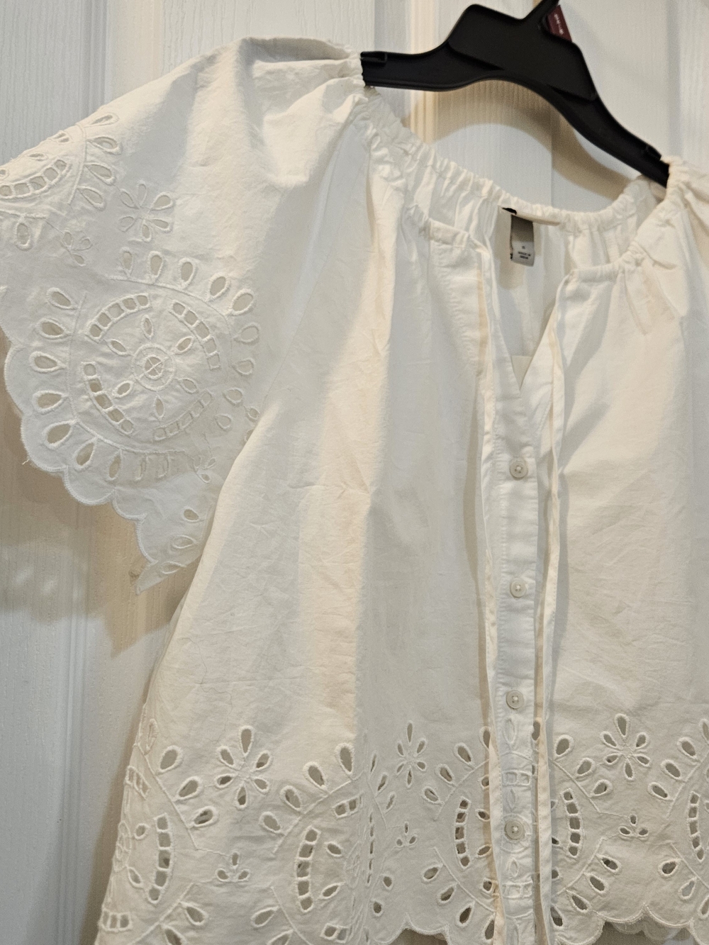A New Day Eyelet Embroidered Peasant Blouse – Women's Small | NWT - Picture 5 of 8